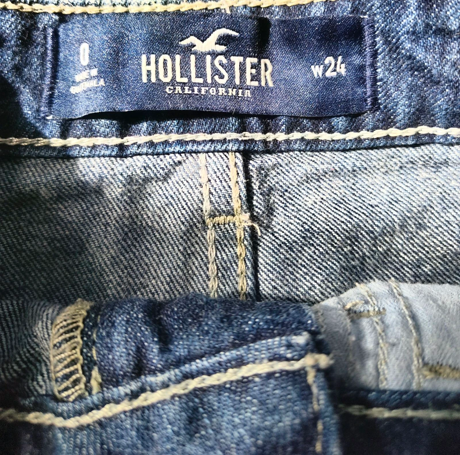 Hollister Vintage Denim Mini Saia Lateral Listrada PP 32 34 – photo 4